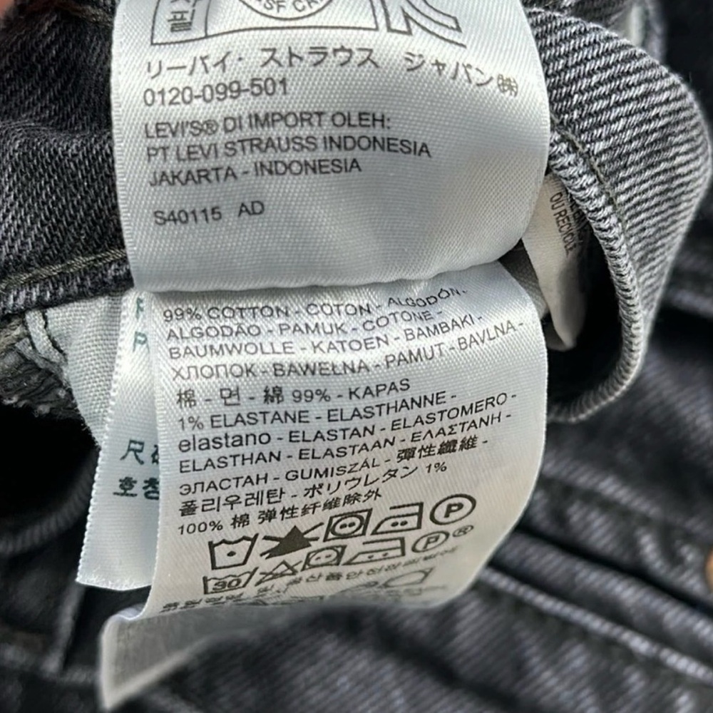 Levi's Women's Wedgie Straight in Faded Black “Break a Leg” in size 25. - Picture 7 of 8
